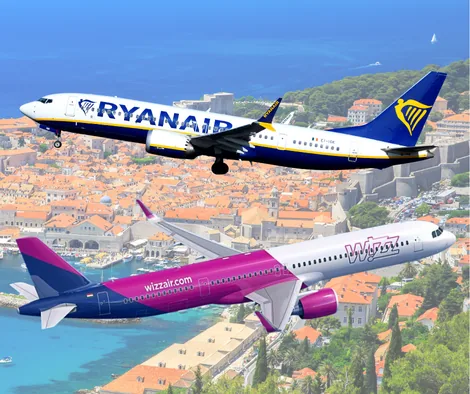 Wizz Air és Ryanair repülőgépek